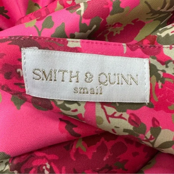 Smith & Quinn The Marigold Midi Dress Women Small Floral Balloon Sleeve Square N - Picture 11 of 13